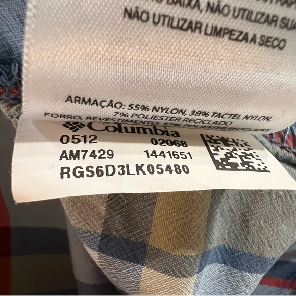 Columbia Shirt Mens Omni-Shade Vented Short Sleeve Outdoor Plaid Blue Size XL - Picture 10 of 11